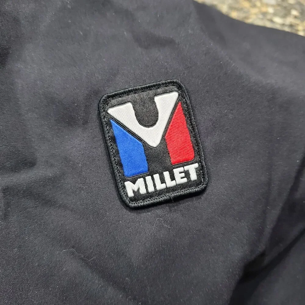 MILLET Jacket Mens Medium Black WINDSTOPPER Full-Zip Pockets Hooded Outdoor